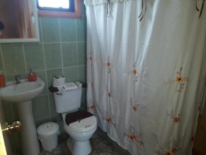 Koupelna v ubytování Cabañas Teresol