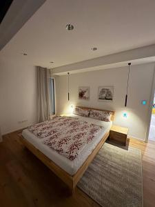 Postel nebo postele na pokoji v ubytování DonauDeluxe