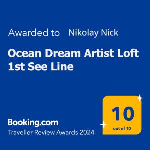 キャバレテにあるOcean Dream Artist Loft 1st See Lineの黄色の印