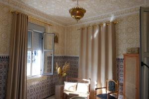 A seating area at chez Aissam