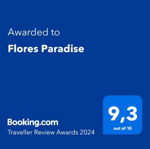 zrzut ekranu telefonu z tekstem przyznanym rajowi telefonów w obiekcie Flores Paradise Playa w mieście Puerto de Sagunto