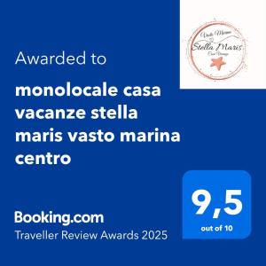 Certificato, attestato, insegna o altro documento esposto da Casa Vacanze Stella Maris Vasto Marina centro
