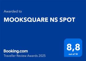 Certificato, attestato, insegna o altro documento esposto da MOOKSQUARE NS SPOT