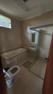 Koupelna v ubytování Hotel Brasil