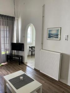 Televízia a/alebo spoločenská miestnosť v ubytovaní Harmath-Szabó Apartman