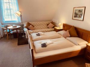 Postel nebo postele na pokoji v ubytování Haus Heidetal