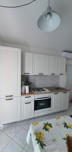 Kuchyň nebo kuchyňský kout v ubytování Apartments Anka