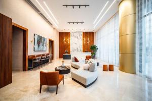 Posezení v ubytování Aston Rubi City Suites
