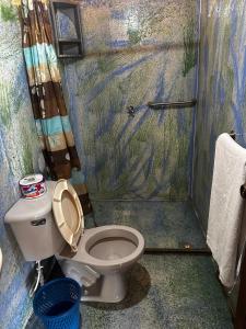 El ValleにあるHotel Don Aíのトイレとシャワー付きのバスルーム +21枚の写真