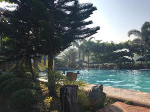 a pool at a resort with a person swimming in it at Valley Breeze Resort in Gabaldon +22 photos