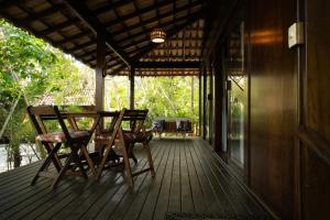 Ban công/sân hiên tại Canto Leela Eco Bungalows