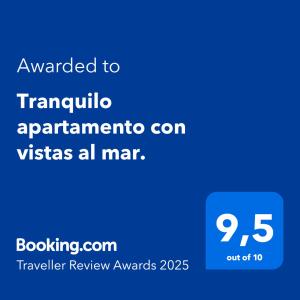 ein Screenshot eines Telefons mit dem Text, aufgerüstet zu Trapeziniaarmaendaraho in der Unterkunft Tranquilo apartamento con vistas al mar. in Port d'Alcúdia