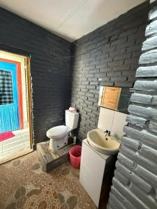 Koupelna v ubytování Apollo Hostel