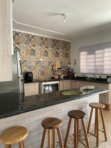 Kuchyň nebo kuchyňský kout v ubytování Sítio Ecológico