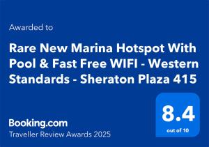 a screenshot of the new marina hotspot with the words rare new marina at Rare New Marina Hotspot With Pool & Fast Free WIFI - Western Standards - Sheraton Plaza 415 in Hurghada