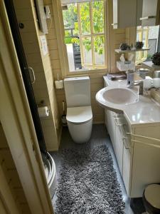 Koupelna v ubytování NEU! Haus am Teich