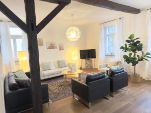 Televisyen dan/atau pusat hiburan di Luxury Old Town Suite - XXL Terrasse & XXL Penthouse