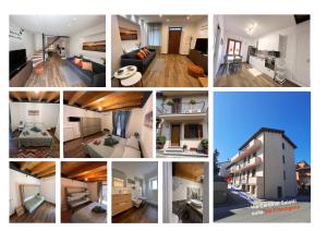 a collage of photos of a living room and a apartment at Appartamento Il Poggetto in Montefiascone