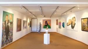 a room with many paintings on the walls at Grand Hotel Bristol Spa Resort, by R Collection Hotels in Rapallo