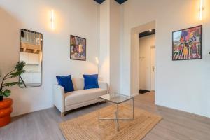 Χώρος καθιστικού στο Grand studio pour deux personnes en mezzanine