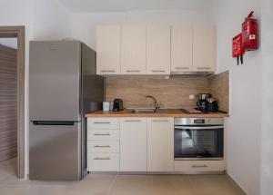 Η κουζίνα ή μικρή κουζίνα στο Stylish Bedsit Getaway 2 at Kriopighi +11 φωτογραφίες