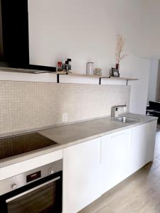 Η κουζίνα ή μικρή κουζίνα στο Liv Residence Lake Tisza +43 φωτογραφίες