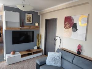 TV a/nebo společenská místnost v ubytování GT Apartman