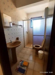 Koupelna v ubytování Mar Hotel