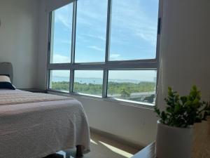 Apartment with direct access to the Sea in CTG客房内的一张或多张床位