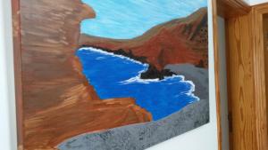 a painting of the grand canyon on a wall at Villa Cristina in Puerto del Carmen
