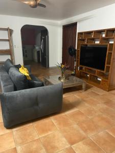 TV a/nebo společenská místnost v ubytování Colibri Villa Sainte Luce