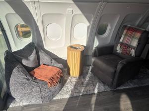 Istumisnurk majutusasutuses Sky High Glamping