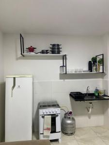 Η κουζίνα ή μικρή κουζίνα στο Loft Urbano - Localização TOP Próximo a Fraga Maia