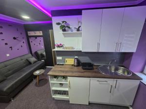 Kuchyň nebo kuchyňský kout v ubytování Rooms Vedran