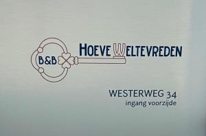 Certifikát, hodnocení, plakát nebo jiný dokument vystavený v ubytování BenB Hoeve Weltevreden