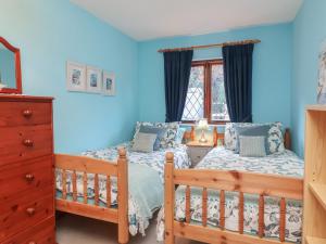 1 Schlafzimmer mit 2 Einzelbetten und einer Kommode in der Unterkunft Old Farm Cottage in Ilfracombe