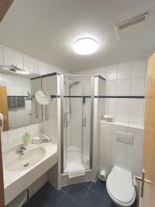 Koupelna v ubytování Hotel Hubertus Gernsheim Rhein