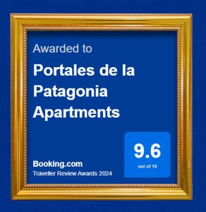 Portales de la Patagonia Apartments的证书、奖牌、标识或其他文件