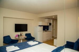 Kuchyň nebo kuchyňský kout v ubytování VIP APARTmENTS N2