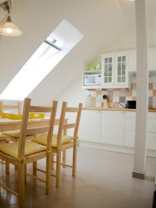 Kuchyň nebo kuchyňský kout v ubytování Apartmány Lhota