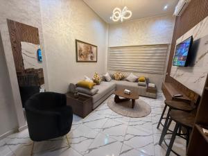 Istumisnurk majutusasutuses Studio cosy connecté