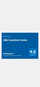 Certifikát, hodnocení, plakát nebo jiný dokument vystavený v ubytování A&J vacation home