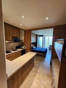 Dapur atau dapur kecil di Luxurious apartment in cruz de huanacaxtle +32 gambar