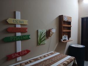 Una cama o camas en una habitación de Casa mosaico