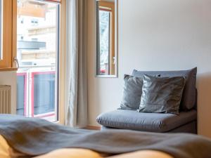 Posteľ alebo postele v izbe v ubytovaní Residenz am Erzbach Top 2A