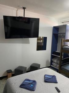 TV a/nebo společenská místnost v ubytování Hostel Anprado 1 + 37 fotografií