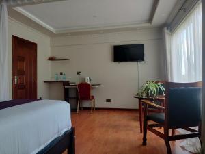 TV a/nebo společenská místnost v ubytování Park Place Hotel