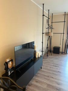 Una sala de estar con un televisor de pantalla plana grande. en BUDE 55 Loft 31, en Winterberg