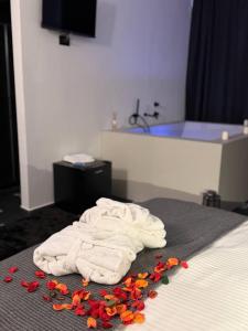 Postel nebo postele na pokoji v ubytování Panta Rei Camere di Charme e Spa