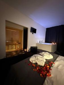 Postel nebo postele na pokoji v ubytování Panta Rei Camere di Charme e Spa